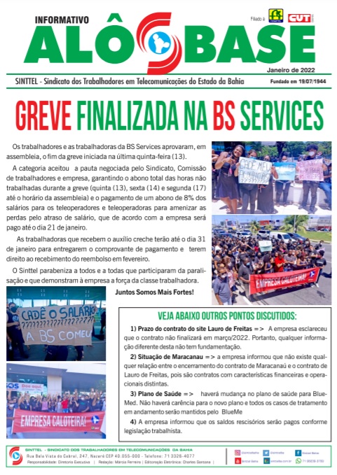 Greve finalizada na BS Services